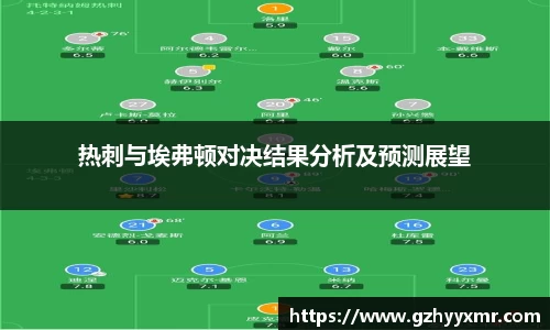 热刺与埃弗顿对决结果分析及预测展望